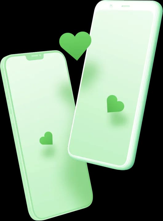 Two phones running the CleanNextWeek app